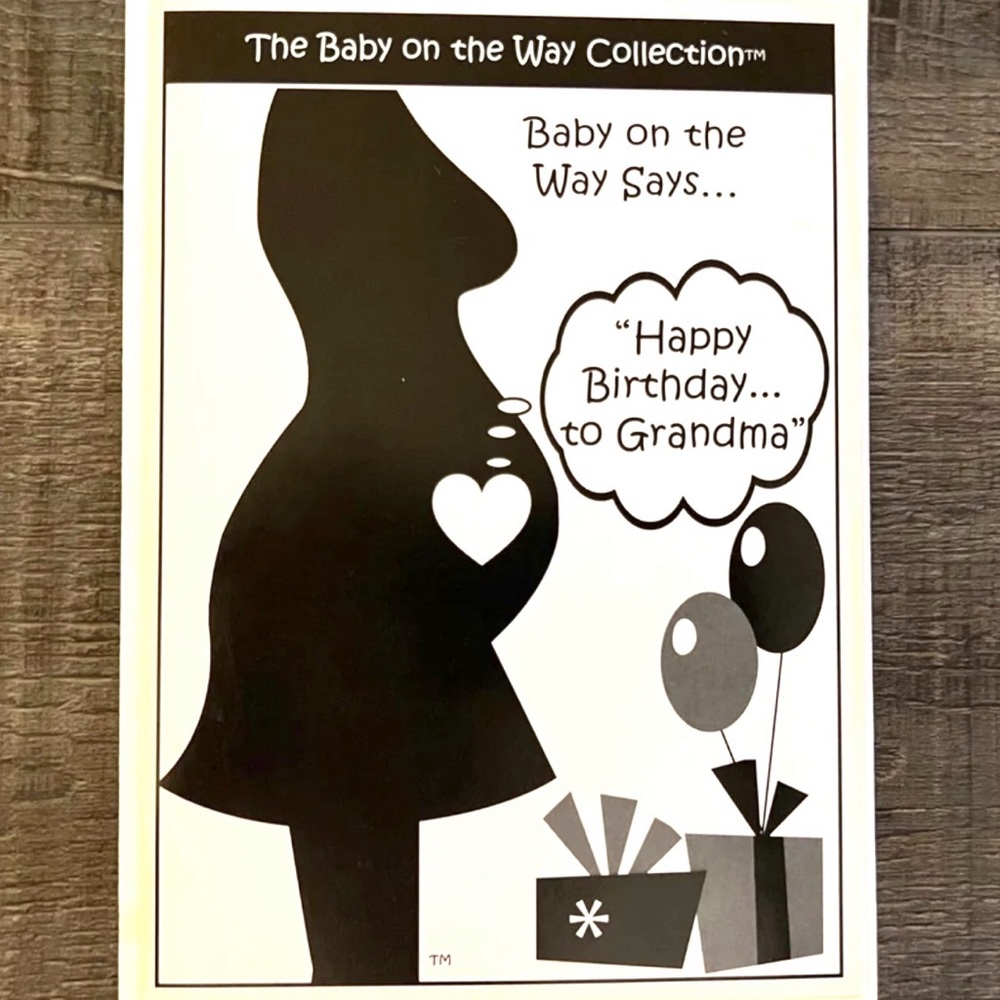 💞 New “Happy Birthday Grandma” Baby on the Way Collection Greeting Card